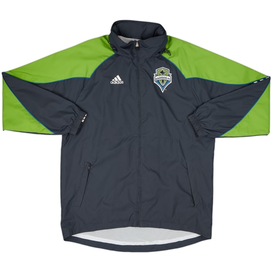 2009-10 Seattle Sounders adidas Hooded Rain Jacket - 8/10 - (L/XL)