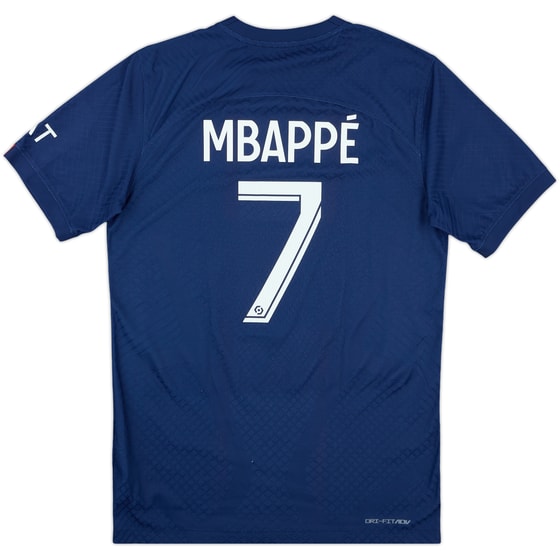 2022-23 Paris Saint-Germain Authentic Home Shirt Mbappe #7 - 10/10 - (S)