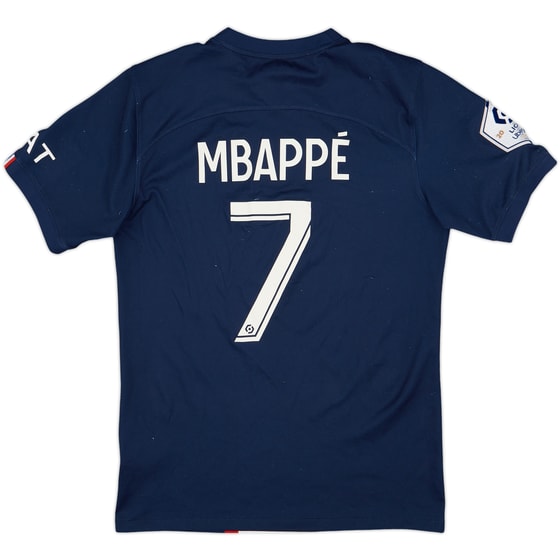 2022-23 Paris Saint-Germain Home Shirt Mbappe #7 - 7/10 - (S)