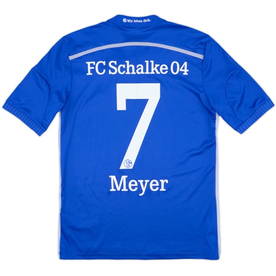 2014-16 Schalke Home Shirt Meyer #7 - 7/10 - (XL.Boys)