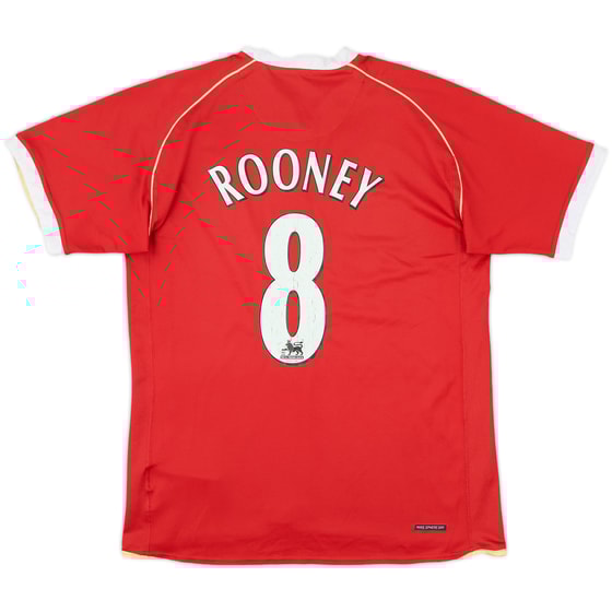2006-07 Manchester United Home Shirt Rooney #8 - 6/10 - (M)