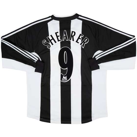 2001-03 Newcastle Home L/S Shirt Shearer #9 - 9/10 - (XL)