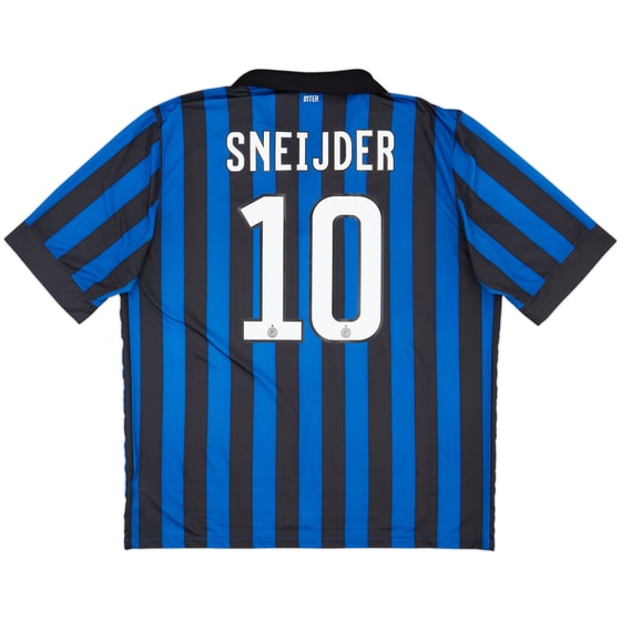 2011-12 Inter Milan Home Shirt Sneijder #10 - 9/10 - (XXL)