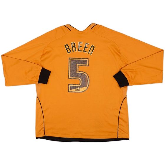 2006-08 Wolves Home L/S Shirt Breen #5 - 6/10 - (XXL)
