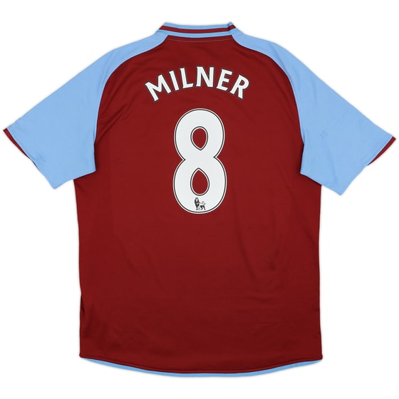 2008-09 Aston Villa Home Shirt Milner #8 - 7/10 - (L)