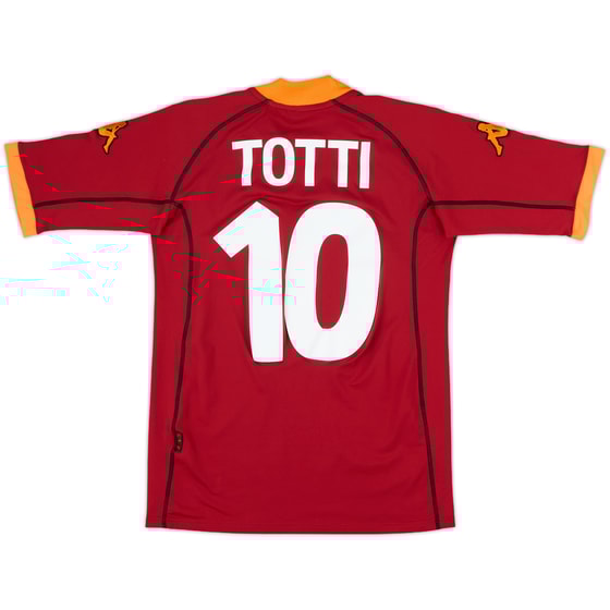 2001-02 Roma Home Shirt Totti #10 - 8/10 - (M)