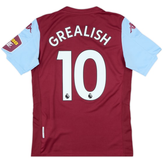 2019-20 Aston Villa Home Shirt Grealish #10 - 9/10 - (S)