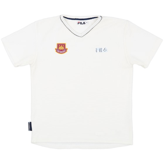 2002-03 West Ham Fila Woven Training Shirt - 9/10 - (M)