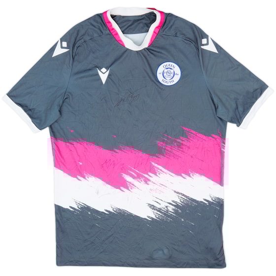 2021-22 Queen of the South Macron Signed Training Shirt - 7/10 - (L)