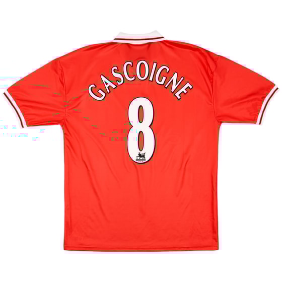 1998-99 Middlesbrough Home Shirt Gascoigne #8 - 8/10 - (XL)