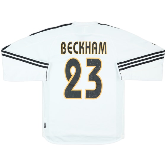 2003-04 Real Madrid Home L/S Shirt Beckham #23 - 6/10 - (S)