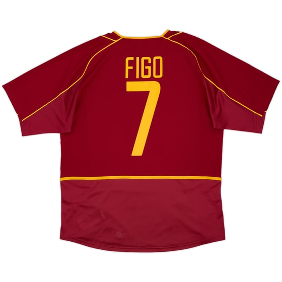 2002-04 Portugal Home Shirt Figo #7 - 8/10 - (XL)