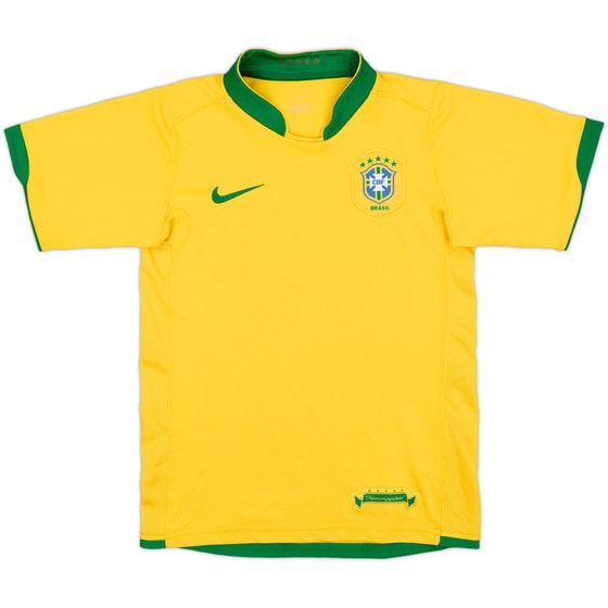 2006-08 Brazil Home Shirt - 9/10 - (M.Boys)