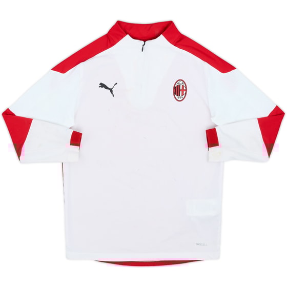 2020-21 AC Milan Puma 1/4 Zip Sweat Top - 5/10 - (S.Boys)