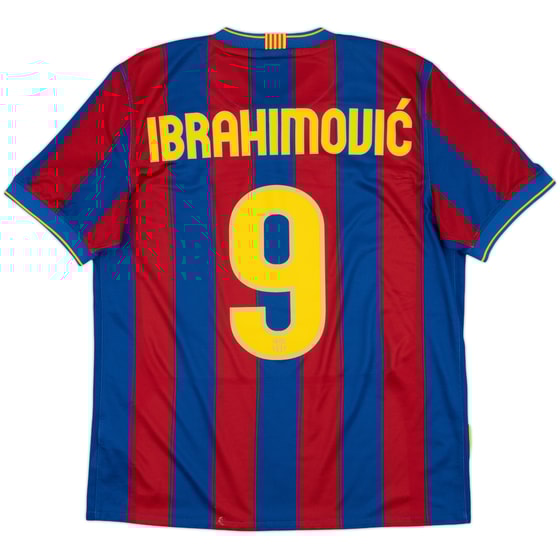2009-10 Barcelona Home Shirt Ibrahimovic #9 - 6/10 - (M)