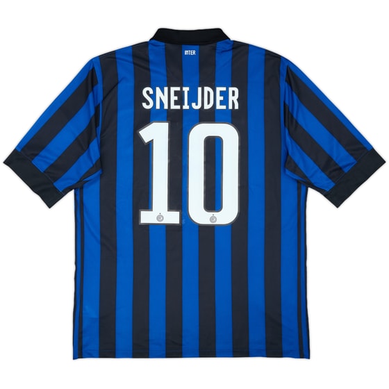2011-12 Inter Milan Home Shirt Sneijder #10 - 9/10 - (L)