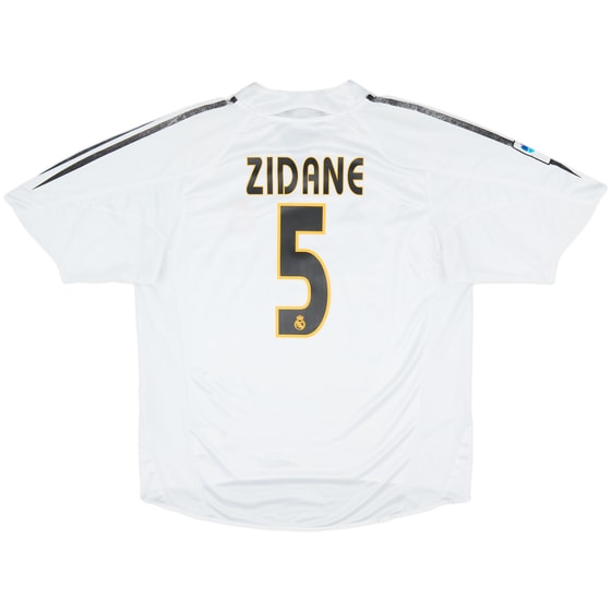 2004-05 Real Madrid Home Shirt Zidane #5 - 6/10 - (L)