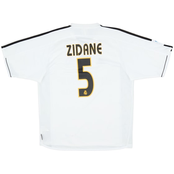 2003-04 Real Madrid Home Shirt Zidane #5 - 8/10 - (M)