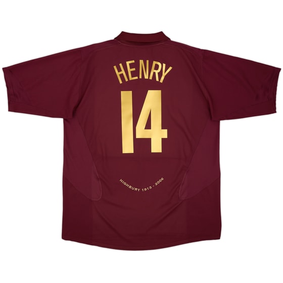 2005-06 Arsenal Home Shirt Henry #14 - 8/10 - (XXL)