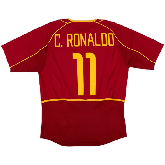 2002-04 Portugal Home Shirt C.Ronaldo #11 - 8/10 - (M)