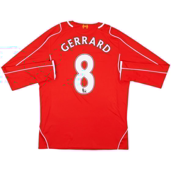 2014-15 Liverpool Home L/S Shirt Gerrard #8 (M)