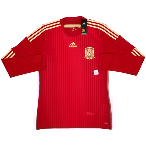 2013-15 Spain Player Issue Home L/S Shirt (L)