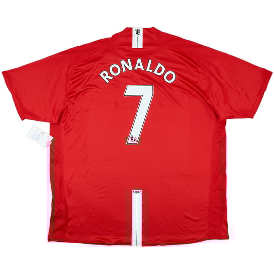 2007-09 Manchester United Home Shirt Ronaldo #7 (3XL)