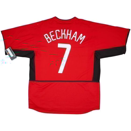 2002-04 Manchester United Home Shirt Beckham #7 (XL)