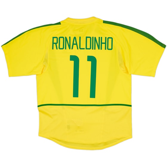 2002-04 Brazil Home Shirt Ronaldinho #11 (L)