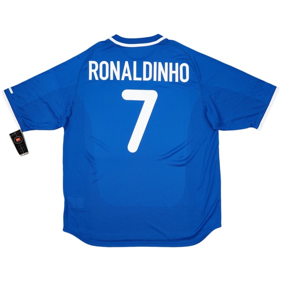 2000-02 Brazil Away Shirt Ronaldinho #7 (XL)