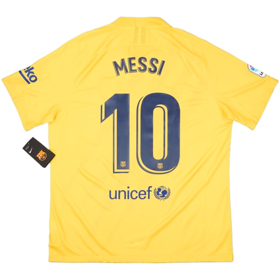 2019-20 Barcelona 'Senyera' Fourth Shirt Messi #10 (XL)