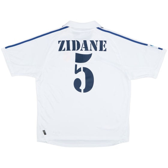 2001 Real Madrid Home Shirt Zidane #5 - 9/10 - (XL)