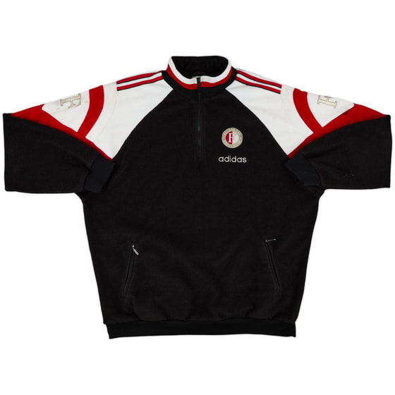 1996-98 Feyenoord adidas Fleece 1/4 Zip Training Top - 8/10 - (L/XL)