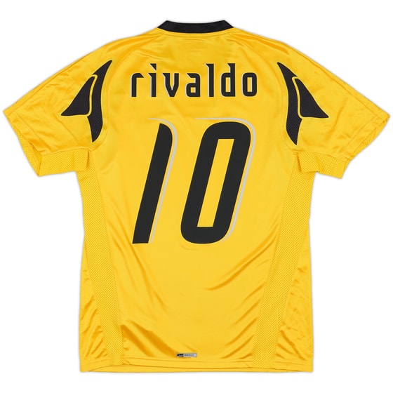 2007-08 AEK Athens Home Shirt Rivaldo #10 - 8/10 - (M)