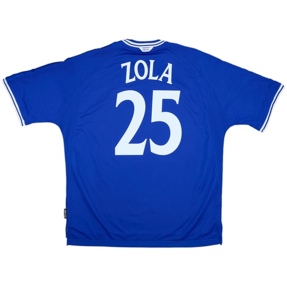 1999-01 Chelsea Home Shirt Zola #25 - 8/10 - (XXL)