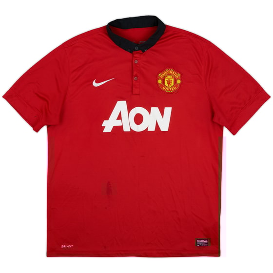2013-14 Manchester United Home Shirt - 5/10 - (XL)