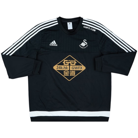 2014-15 Swansea adidas Sweat Top - 7/10 - (XL)