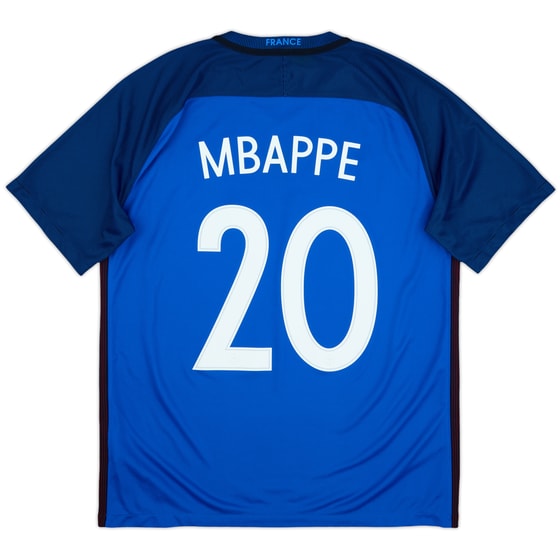 2016-17 France Home Shirt Mbappe #20 - 8/10 - (L)