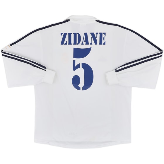 2002-03 Real Madrid Centenary Home L/S Shirt Zidane #5 - 8/10 - (L)