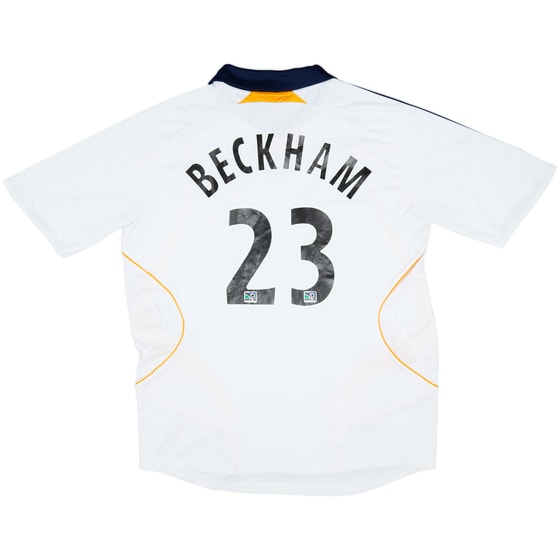 2007-08 LA Galaxy Home Shirt Beckham #23 - 5/10 - (XL)