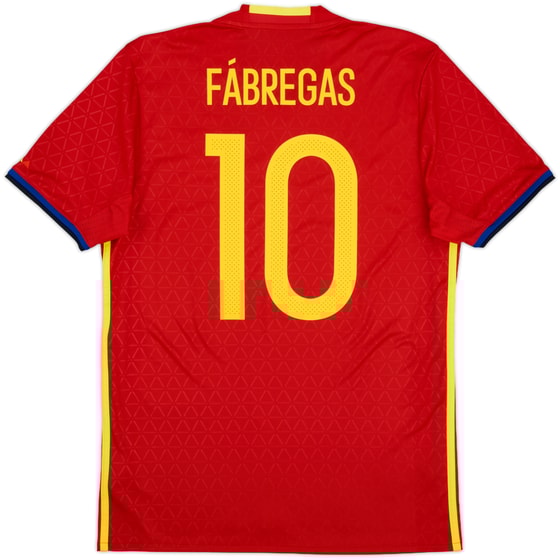 2016-17 Spain Home Shirt Fabregas #10 - 10/10 - (M)
