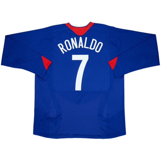 2005-06 Manchester United Away L/S Shirt Ronaldo #7 - 8/10 - (XXL)