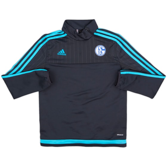 2015-16 Schalke adidas 1/4 Zip Drill Top - 8/10 - (M.Boys)
