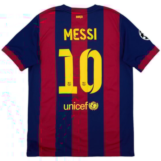 2014-15 Barcelona Home Shirt Messi #10 - 7/10 - (XL.Boys)