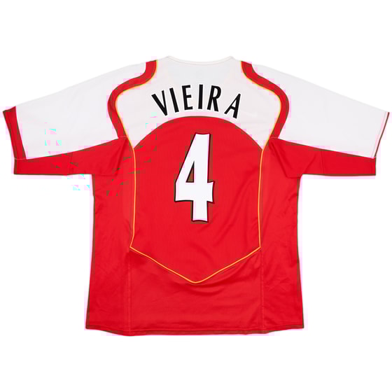 2004-05 Arsenal Home Shirt Vieira #4 - 8/10 - (XL)
