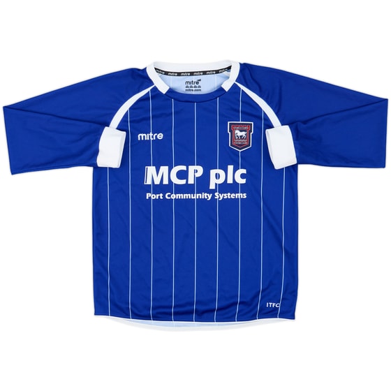 2014-15 Ipswich Home L/S Shirt #2 - 9/10 - (Y)