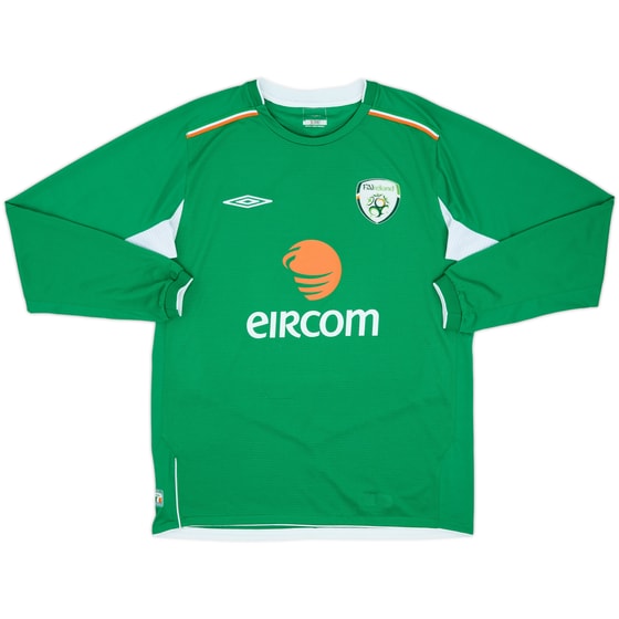 2004-06 Ireland Home L/S Shirt - 7/10 - (M)
