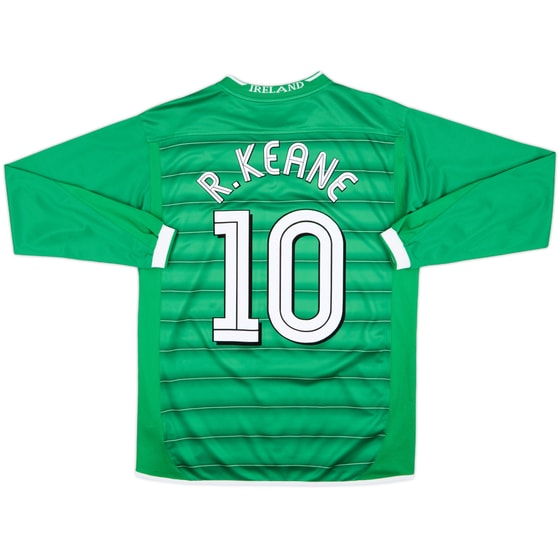 2003-04 Ireland Home L/S Shirt R.Keane #10 - 8/10 - (M)