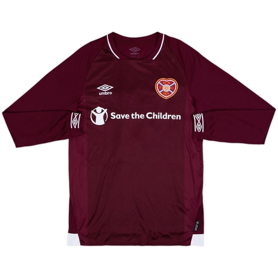 2018-19 Hearts Home L/S Shirt #16 - 9/10 - (S)
