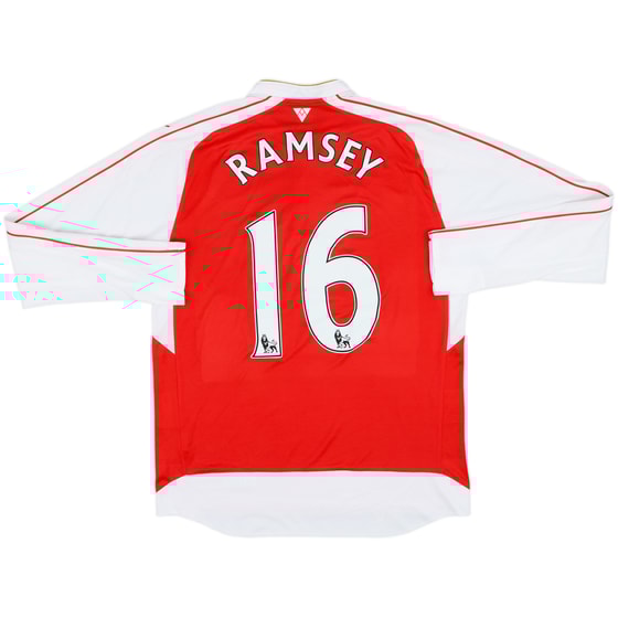 2015-16 Arsenal Home L/S Shirt Ramsey #16 - 8/10 - (L)